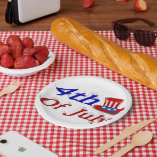 Assiettes En Carton 4 juillet Oncle Sam