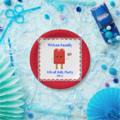 Assiettes En Carton 4 juillet Parti Cute Patriotic Popsicle (Fête)