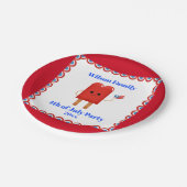 Assiettes En Carton 4 juillet Parti Cute Patriotic Popsicle (Angle)