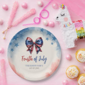 Assiettes En Carton 4 juillet Patriotique Bow BBQ (Fête)