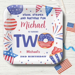 Assiettes En Carton 4 juillet patriotique fête du 2ème anniversaire