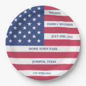 Assiettes En Carton 4 juillet plaque papier reunion familiale (Devant)