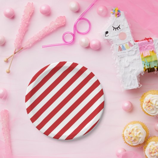 Assiettes En Carton 4 juillet plaques à papier de partie blanche rouge (Fête)