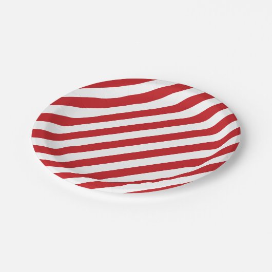 Assiettes En Carton 4 juillet plaques à papier de partie blanche rouge (Angle)