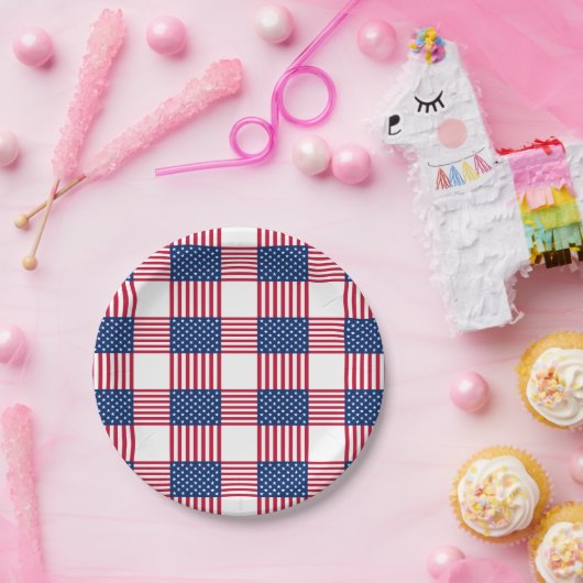 Assiettes En Carton 4 juillet Plaques de papier patriotique (Fête)