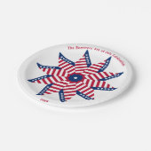 Assiettes En Carton 4 juillet Plaques papier Patriotique Fun Party (Angle)