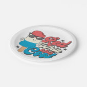 Assiettes En Carton 4 juillet Popsicles Rouge Blanc Et Cool (Angle)