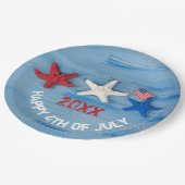 Assiettes En Carton 4 juillet Starfish (Angle)
