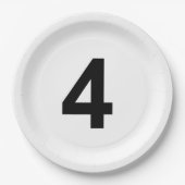 Assiettes En Carton 4 - number four plate (Devant)