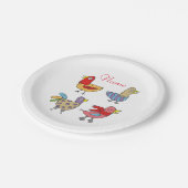 Assiettes En Carton 4 Oiseaux amusants Thunder_Cove (Angle)
