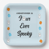 Assiettes En Carton 4e anniversaire éffrayant (Recto)