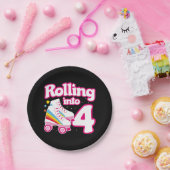 Assiettes En Carton 4e anniversaire Roller Skate 4 ans (Fête)