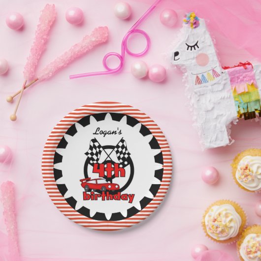 Assiettes En Carton 4ème Plaques à papier de joyeux anniversaire de (Fête)