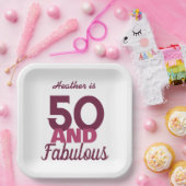 Assiettes En Carton 50 ans et fabuleux (Fête)
