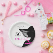 Assiettes En Carton 50 et anniversaire élégant d'art déco fabuleux (Fête)