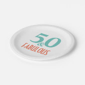 Assiettes En Carton 50 et fabuleuse fête d'anniversaire (Angle)