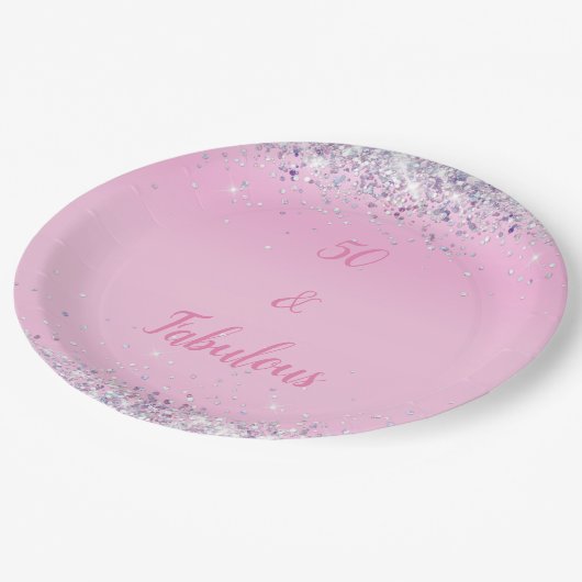 Assiettes En Carton 50 et fabuleuse Parties scintillant holographique  (Angle)