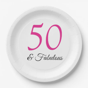 Assiettes En Carton 50 et fabuleuses plaques d'anniversaire