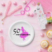 Assiettes En Carton 50 et Fabuleux anniversaire rose fête danseuse Nap (Fête)
