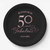 Assiettes En Carton 50 et Fabuleux fête d'anniversaire (Devant)