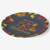 Assiettes En Carton 50 Et Fabuleux Partis D'Automne Anniversaire (Angle)