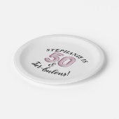 Assiettes En Carton 50 Et Fabuleux | Pink Black Fur-bulous (Angle)