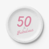 Assiettes En Carton 50 et fabuleux Plaques papier d'anniversaire (Devant)