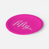 Assiettes En Carton 50 et FABULEUX Simplement élégant 50e anniversaire (Angle)