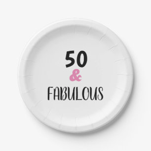 Assiettes En Carton 50 Et Fabuleux Texte tendance fête d'anniversaire