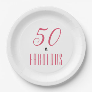Assiettes En Carton 50 et Fabulous Birthday Party