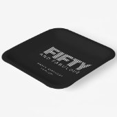 Assiettes En Carton 50 et Fabulous Moderne Noir Blanc fête d'anniversa (Angulaire)