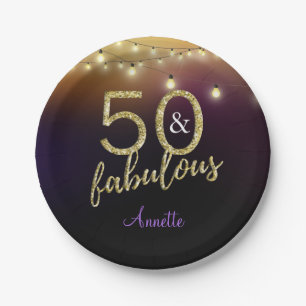 Assiettes En Carton 50 et or fabuleux tient le premier rôle la fête