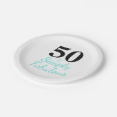 Assiettes En Carton 50 et tout simplement fabuleux anniversaire (Angle)