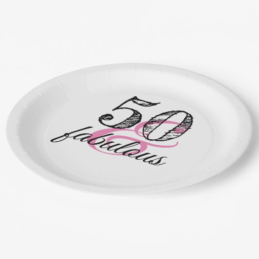 Assiettes En Carton 50 & Fabuleuse fête d'anniversaire (Angle)