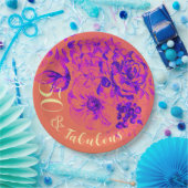 Assiettes En Carton 50 & Fabuleux Retro Floral (Fête)