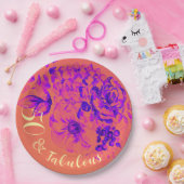 Assiettes En Carton 50 & Fabuleux Retro Floral (Fête)