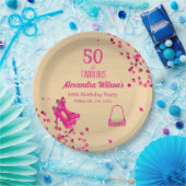 Assiettes En Carton 50& Fabuleux talons hauts or Parties scintillant r (Fête)