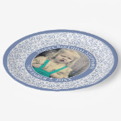 Assiettes En Carton 50 Votre photo Numéro Aléatoire Motif Bleu/Blanc (Angle)