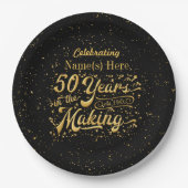 Assiettes En Carton 50e anniversaire - 50 ans en préparation (Devant)