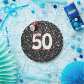 Assiettes En Carton 50e anniversaire Ballons sur Parties scintillant n (Fête)