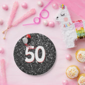 Assiettes En Carton 50e anniversaire Ballons sur Parties scintillant n (Fête)