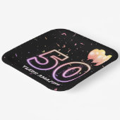 Assiettes En Carton 50e anniversaire Balloons et Confetti (Angulaire)