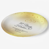 Assiettes En Carton 50e Anniversaire Coeurs d'or 50 ans en jamais (Angle)