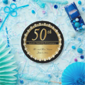 Assiettes En Carton 50e anniversaire de Mariage d'or (Fête)