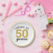 Assiettes En Carton 50e anniversaire de Mariage Or encourage à 50 ans (Fête)