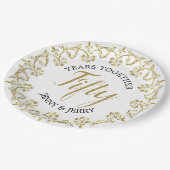 Assiettes En Carton 50e anniversaire du Mariage (Angle)