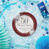 Assiettes En Carton 50e anniversaire du Mariage Plaque de papier flora (Fête)