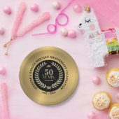 Assiettes En Carton 50e anniversaire du mariage Sparkling Laurel Wreat (Fête)
