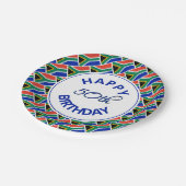 Assiettes En Carton 50e anniversaire FLAG AFRIQUE DU SUD Personnalisé (Angle)