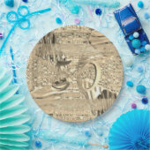 Assiettes En Carton 50e Anniversaire Mariage d'or Elégant Faux Gold (Fête)